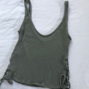 Ribbed Side-tie Tank Top